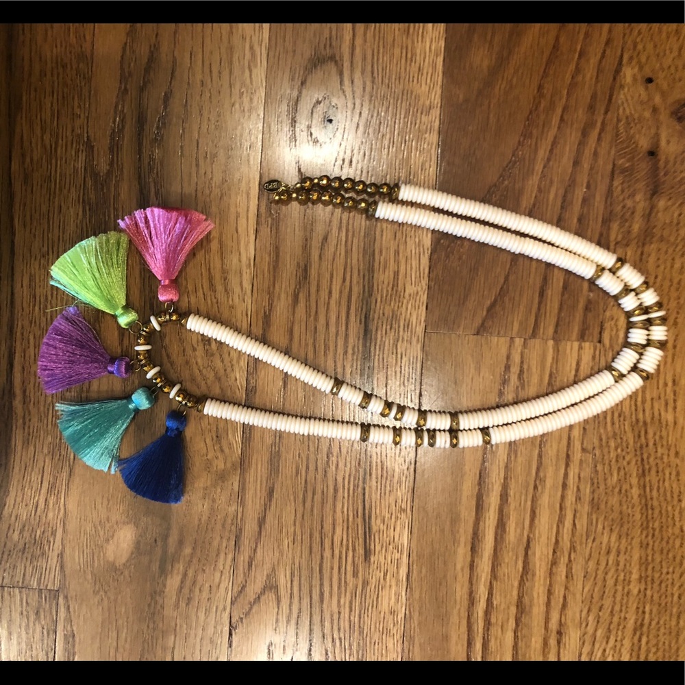 Betsy Pittard tassel necklace